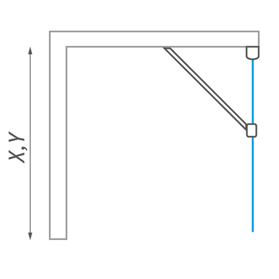 Nákres pravé stěny LZB s flexibilní vzpěrou